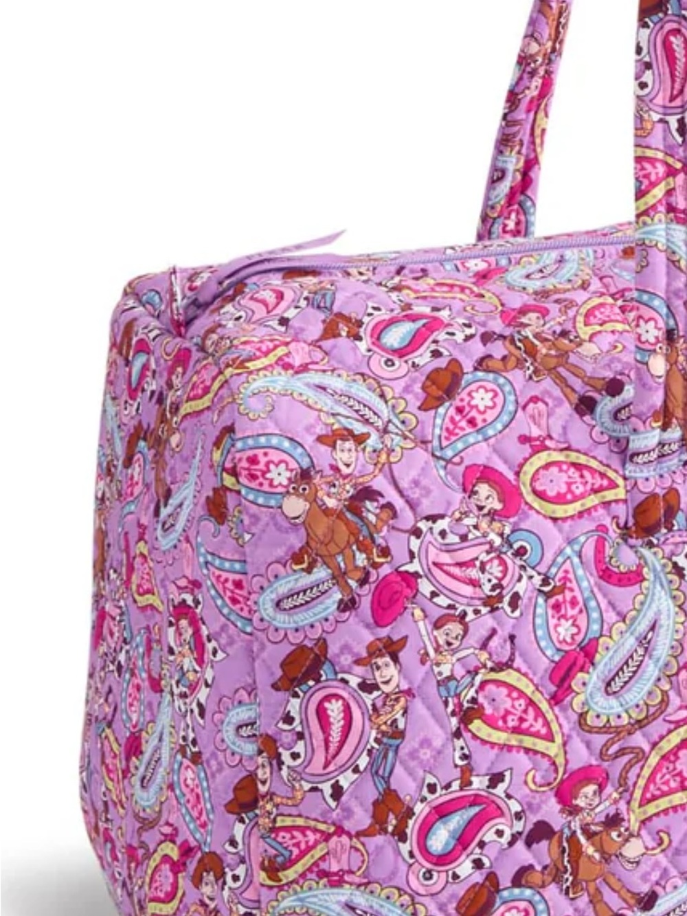 NWT Disney Pixar Toy Story Rodeo Paisley Purple Large Duffel Bag - Picture 10 of 10